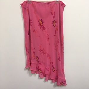 Express Pink Asymmetrical Skirt